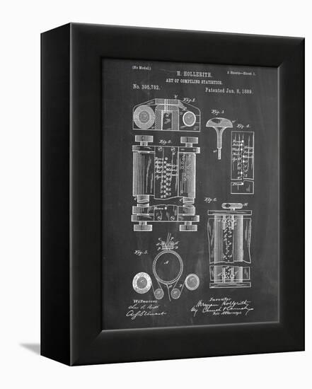 First Computer Patent 1889-null-Framed Stretched Canvas