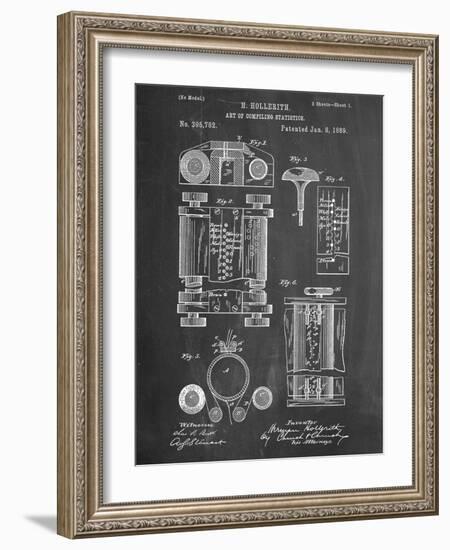 First Computer Patent 1889-null-Framed Art Print