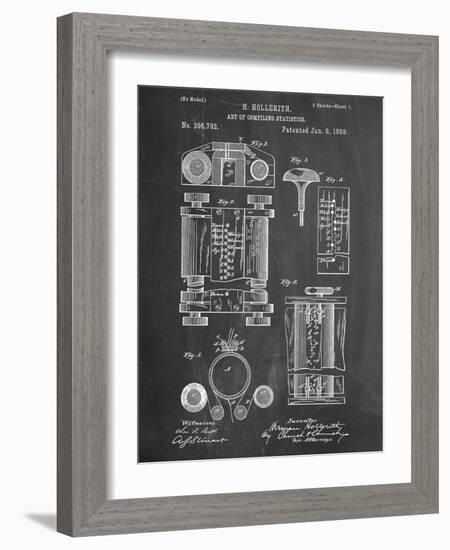 First Computer Patent 1889-null-Framed Art Print