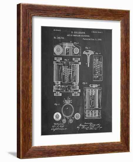 First Computer Patent 1889-null-Framed Art Print