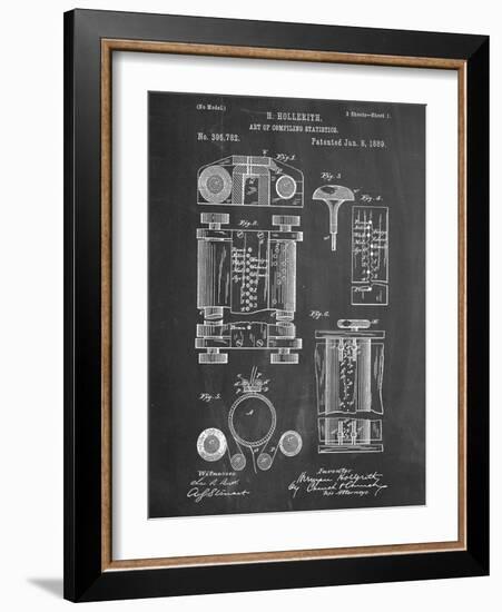 First Computer Patent 1889-null-Framed Art Print