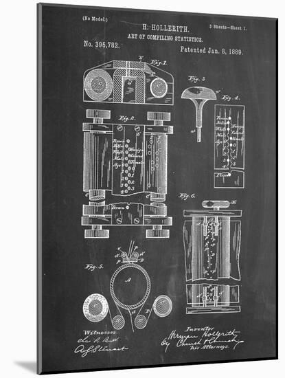 First Computer Patent 1889-null-Mounted Art Print