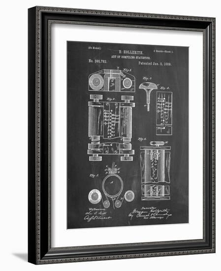 First Computer Patent 1889-null-Framed Art Print