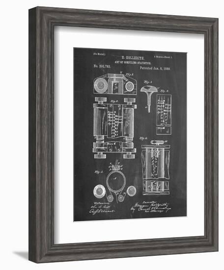 First Computer Patent 1889-null-Framed Art Print