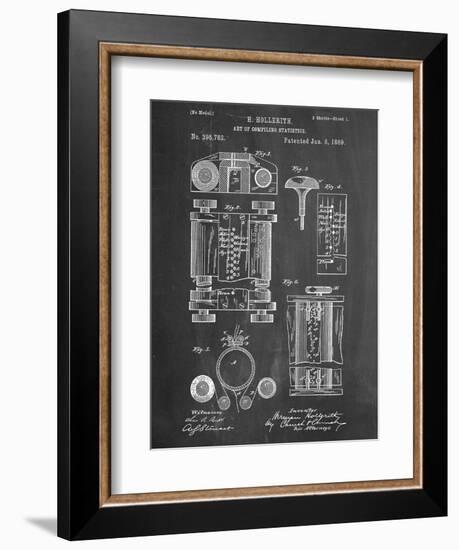 First Computer Patent 1889-null-Framed Art Print