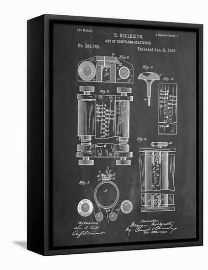 First Computer Patent 1889-null-Framed Stretched Canvas
