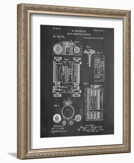 First Computer Patent 1889-null-Framed Art Print