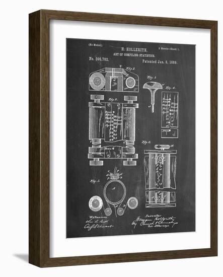 First Computer Patent 1889-null-Framed Art Print