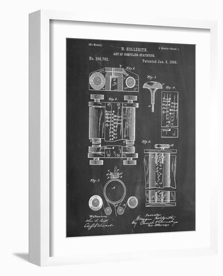 First Computer Patent 1889-null-Framed Art Print