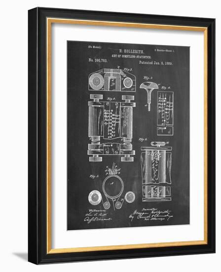 First Computer Patent 1889-null-Framed Art Print