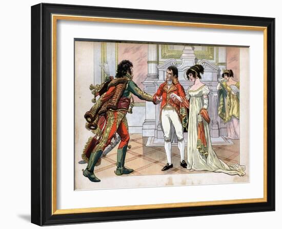 First Consul Gives the Hand of His Sister Caroline, to Joachim Murat-Jacques de Breville-Framed Art Print