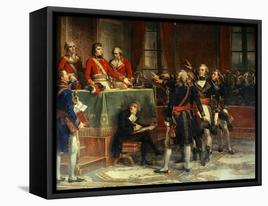 First Consul Receives the Oath the Section Presidents of the State Council, Dec. 25, 1899-Auguste Couder-Framed Stretched Canvas