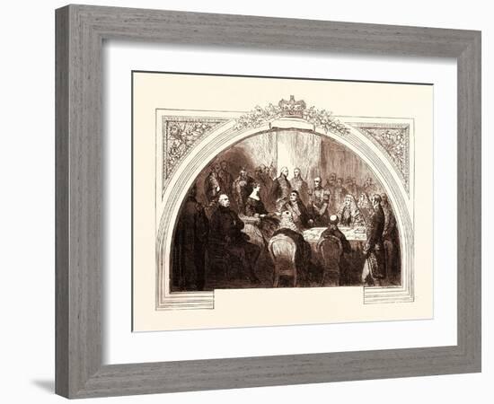 First Council of Queen Victoria, at Kensington Palace, June 20, 1837, Uk-null-Framed Giclee Print