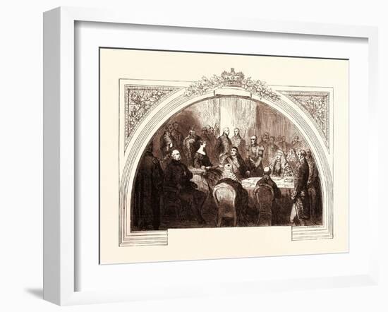 First Council of Queen Victoria, at Kensington Palace, June 20, 1837, Uk-null-Framed Giclee Print