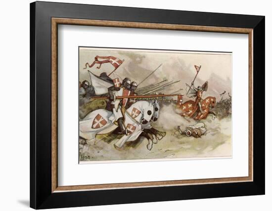First Crusade a Cavalry Charge by the Knights of Saint John Against the Saracens-Adolf Closs-Framed Photographic Print