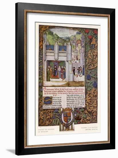 First Crusade, Godefroi de Bouillon Leader of the First Crusade Before Setting out for Jerusalem-null-Framed Art Print