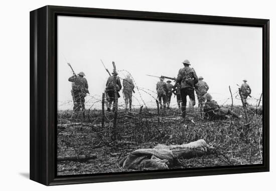 First day of Battle of the Somme July 1st 1916-null-Framed Premier Image Canvas