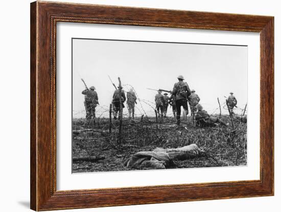 First day of Battle of the Somme July 1st 1916-null-Framed Giclee Print