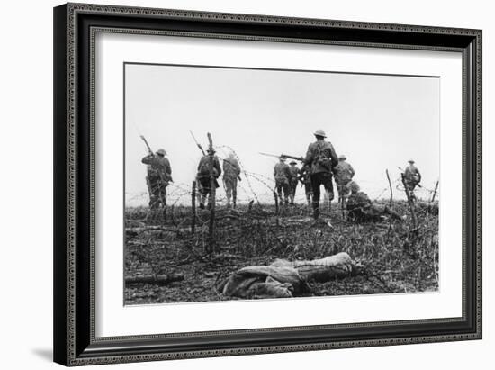 First day of Battle of the Somme July 1st 1916-null-Framed Giclee Print