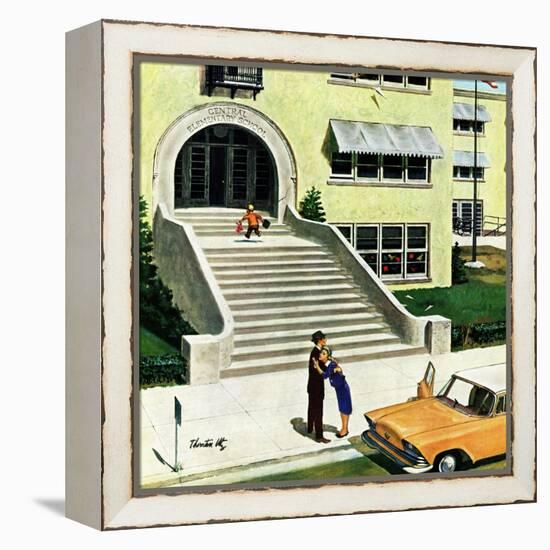 "First day of school", September 6, 1958-Thornton Utz-Framed Premier Image Canvas