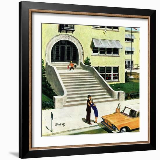 "First day of school", September 6, 1958-Thornton Utz-Framed Giclee Print