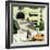 "First day of school", September 6, 1958-Thornton Utz-Framed Giclee Print