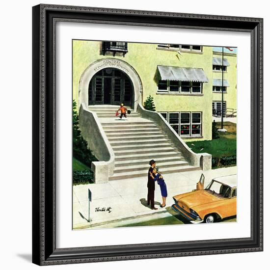 "First day of school", September 6, 1958-Thornton Utz-Framed Giclee Print