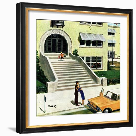 "First day of school", September 6, 1958-Thornton Utz-Framed Giclee Print