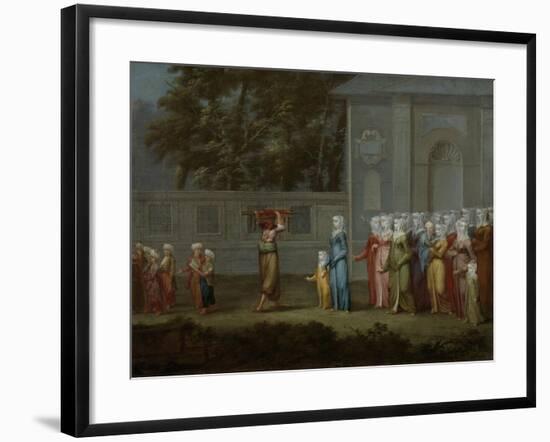 First Day of School-Jean Baptiste Vanmour-Framed Art Print