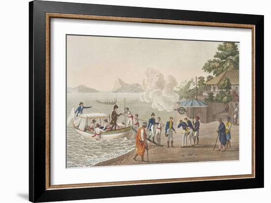 First Disembarkation of the French at the Portuguese Outpost at Dille-Felice Campi-Framed Giclee Print