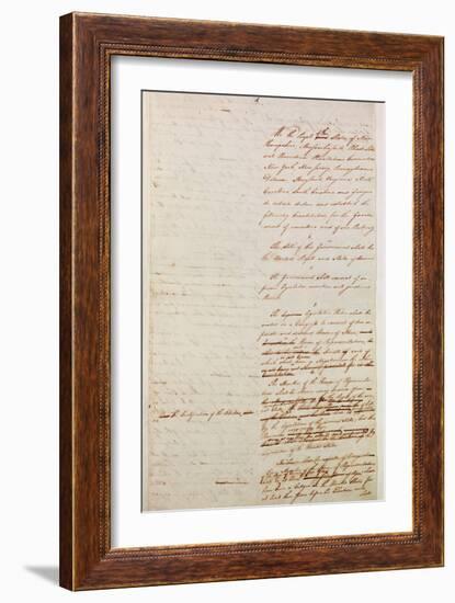 First Draft of the Constitution of the United States, 1787-American School-Framed Giclee Print