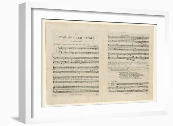 First Edition of the Sheet Music for 'The Star Spangled Banner. a Pariotic (Sic) Song',…-null-Framed Giclee Print