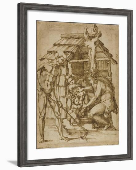 First Family before a Shelter, 1547-48-Baccio Bandinelli-Framed Giclee Print