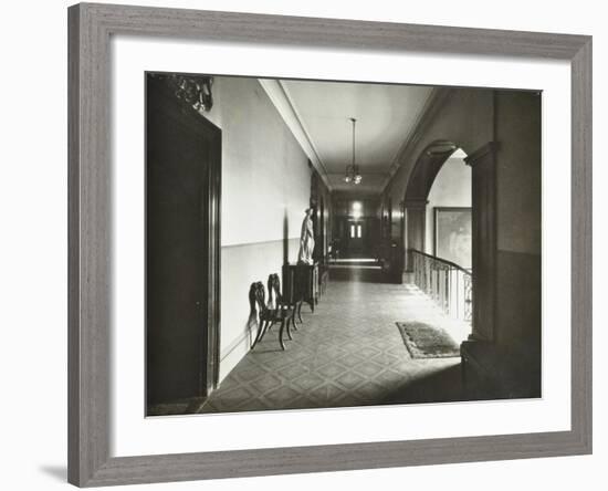 First Floor Corridor, Bethlem Royal Hospital, London, 1926-null-Framed Photographic Print
