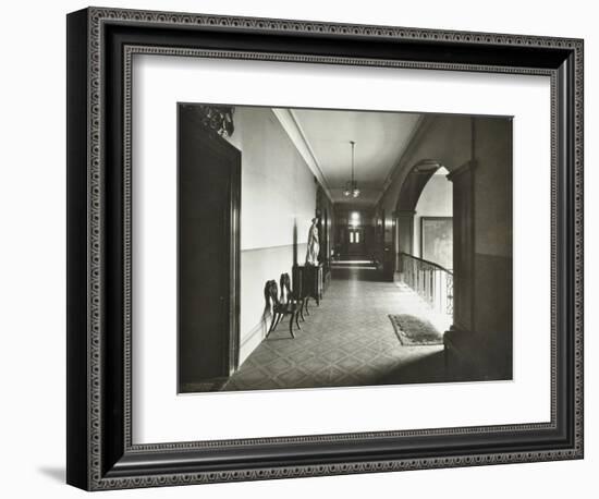 First Floor Corridor, Bethlem Royal Hospital, London, 1926-null-Framed Photographic Print