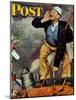 "First Flower" or "First Crocus" Saturday Evening Post Cover, March 22,1947-Norman Rockwell-Mounted Giclee Print