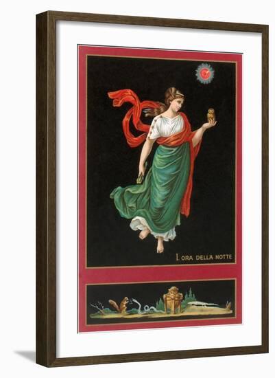 First Hour of the Night, Woman with Owl-Found Image Press-Framed Giclee Print