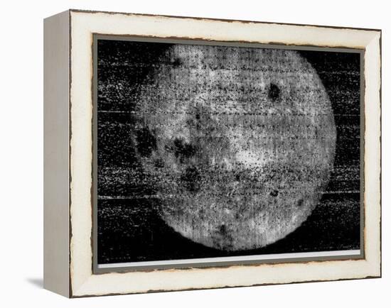 First Image of the Far Side of the Moon, from 63,500 Km (39,500 Miles)-null-Framed Stretched Canvas