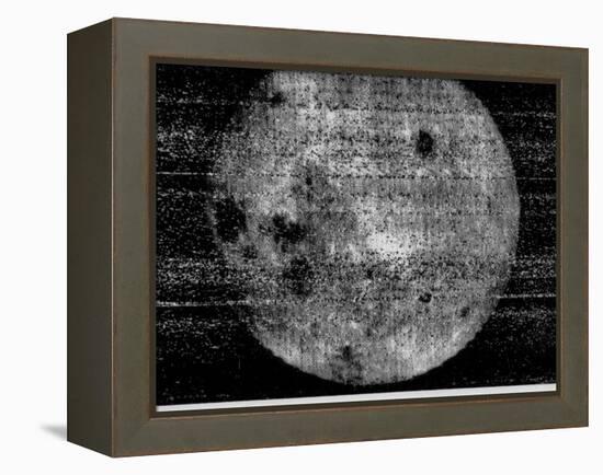 First Image of the Far Side of the Moon, from 63,500 Km (39,500 Miles)-null-Framed Stretched Canvas