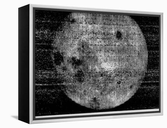 First Image of the Far Side of the Moon, from 63,500 Km (39,500 Miles)-null-Framed Stretched Canvas