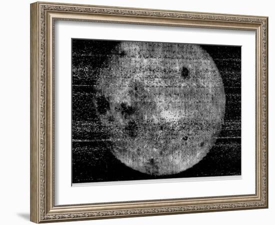 First Image of the Far Side of the Moon, from 63,500 Km (39,500 Miles)-null-Framed Photo