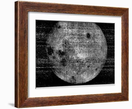 First Image of the Far Side of the Moon, from 63,500 Km (39,500 Miles)-null-Framed Photo