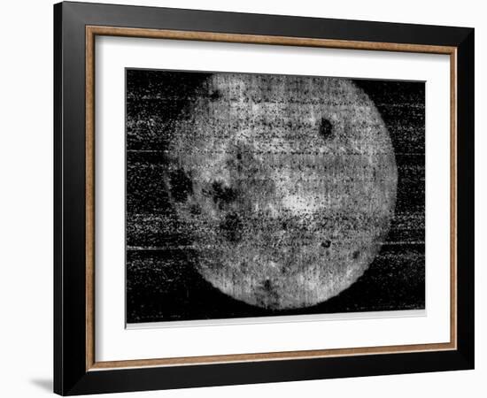 First Image of the Far Side of the Moon, from 63,500 Km (39,500 Miles)-null-Framed Photo