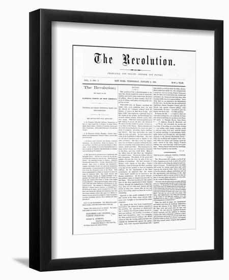 First Issue of the Revolution Suffrage Newspaper-null-Framed Giclee Print