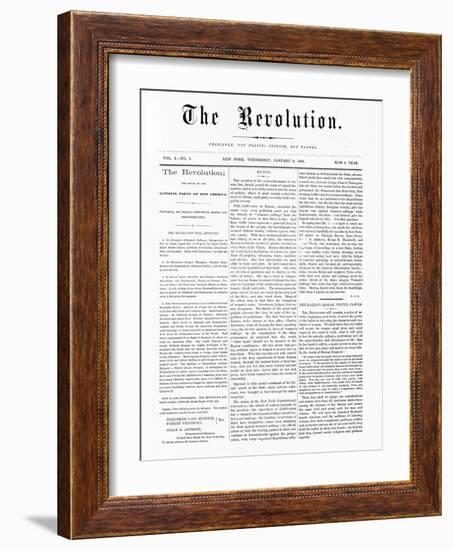 First Issue of the Revolution Suffrage Newspaper-null-Framed Giclee Print