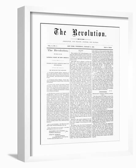 First Issue of the Revolution Suffrage Newspaper-null-Framed Giclee Print