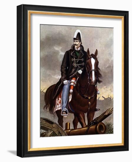 First Italian Independence War: “” Portrait of Charles Albert of Sardinia (1798-1849) (Carlo Albert-Tancredi Scarpelli-Framed Giclee Print