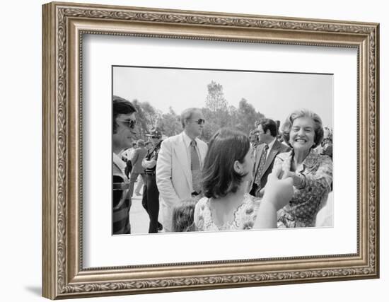 First Lady Betty Ford shakes hands at a campaign stop in the South, 1976-Thomas J. O'halloran-Framed Photographic Print