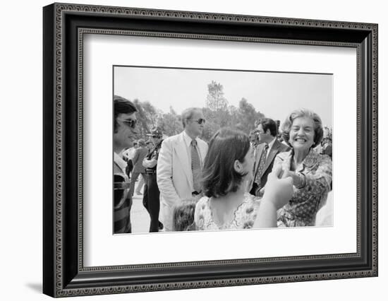 First Lady Betty Ford shakes hands at a campaign stop in the South, 1976-Thomas J. O'halloran-Framed Photographic Print