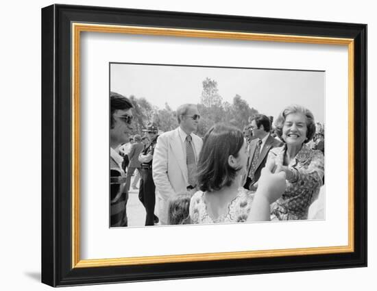 First Lady Betty Ford shakes hands at a campaign stop in the South, 1976-Thomas J. O'halloran-Framed Photographic Print